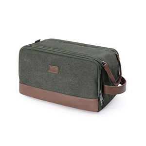 Toiletry Bag For Men Travel Toiletry Organizer Canvas And Leather Dopp Kit😺